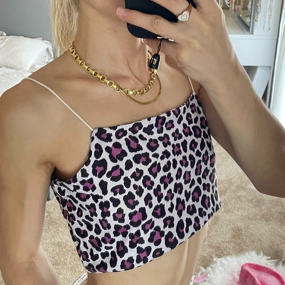 PINK CHEETAH CROP TOP - Picture 3 of 3